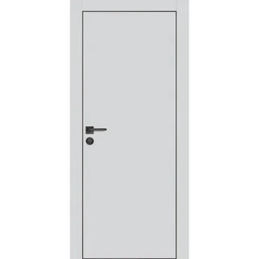 Межкомнатная дверь экошпон Uberture Tamburat 4101 манхеттен кромка чёрная матовая глухая