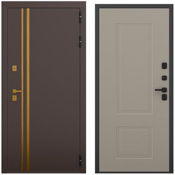 Входная дверь Баухаус амаретто силк панель кобальт