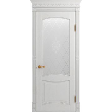 Межкомнатная дверь массив дуба Viporte Классика 2 аворио остеклённая