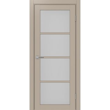 Межкомнатная дверь экошпон Турин 540.2222 мокко остеклённая