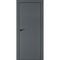 Фото двери ПЭТ P-1 графит матовый кромка ABS черная