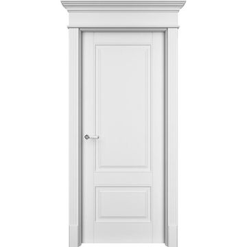 Межкомнатная дверь эмаль Ofram Оксфорд 2 белая глухая