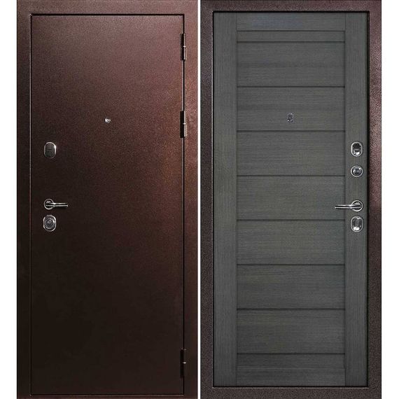 Входная дверь С-3 антик медь панель сборная грей