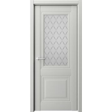Межкомнатная дверь Спарта 2 винил платина со стеклом
