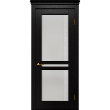 Межкомнатная дверь массив дуба селект Alvero Афина венге остеклённая