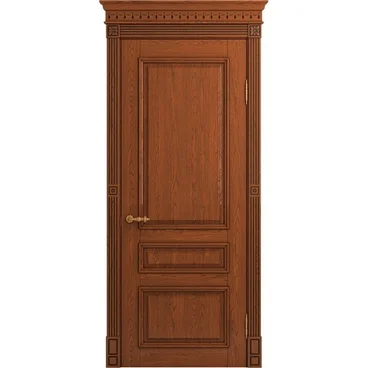 Межкомнатная дверь массив ясеня Viporte Рим табачный глянец глухая