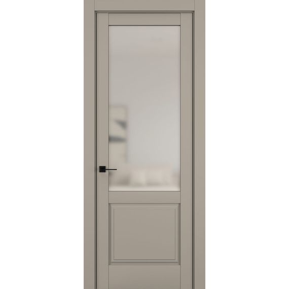 Фото межкомнатной двери керамик NC 10 бежевый остеклённая