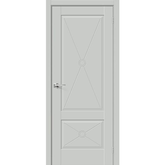 Фото межкомнатной двери эмалит Прима-12.2 grey matt глухая