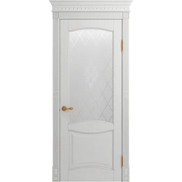 Межкомнатная дверь массив дуба Viporte Классика 2 аворио остеклённая