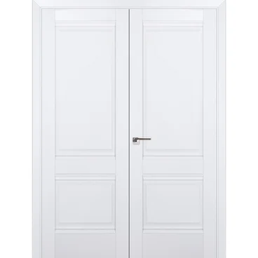 Двустворчатая распашная дверь Кобальт 11.1 магнолия глухая