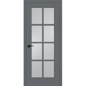 Межкомнатная дверь экошпон Profilo Porte PSC-41 графит остеклённая