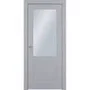 Межкомнатная дверь эмаль Ofram Классика 2 RAL 7047 остеклённая