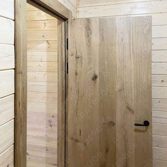 Межкомнатная дверь массив дуба Легно 1 дуб натуральный глухая