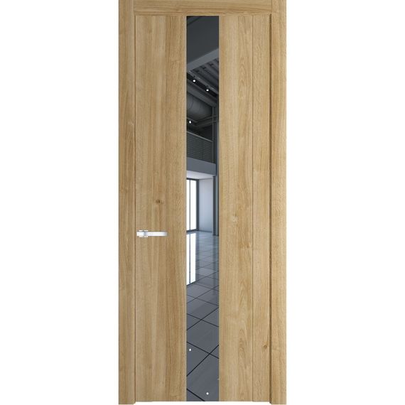 Межкомнатная дверь 1.9N дуб карамель остеклённая