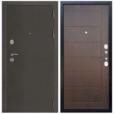 Входная дверь Галеон 2 антик тёмное серебро панель ПВХ эко венге