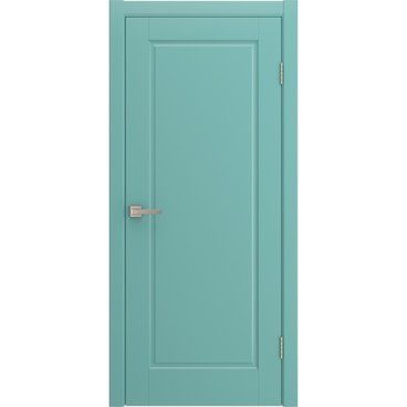 Межкомнатная дверь Аура бирюзовая эмаль RAL 6027 глухая