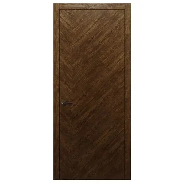 Межкомнатная дверь массив дуба Alvero Флэт-IХ орех золотой глухая