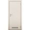 Фото межкомнатной пластиковой влагостойкой двери Poseidon гладкая крем матовый глухая с вентиляционной решеткой
