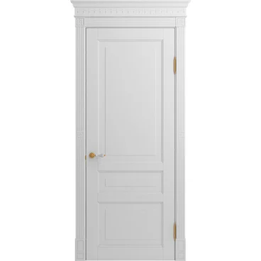 Межкомнатная дверь массив бука Viporte Бергамо белая эмаль глухая