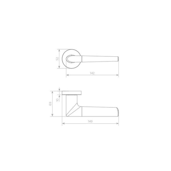 Дверная ручка с антибактериальным покрытием Barrera чёрная матовая платиново-серая
