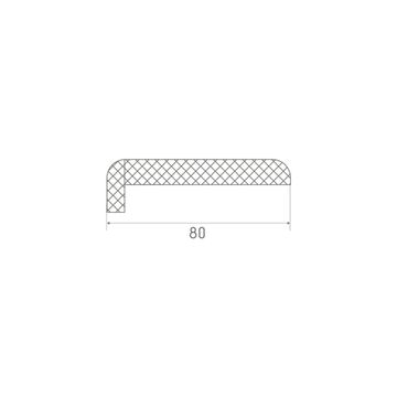 Наличник прямой 80х10 мм эмаль телескоп Milyana
