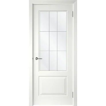 Межкомнатная дверь эмаль Левел-2 белая со стеклом