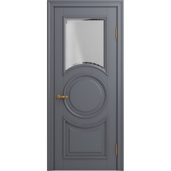 Межкомнатная дверь массив бука Viporte Лацио Амбиенте тауп остекление 1