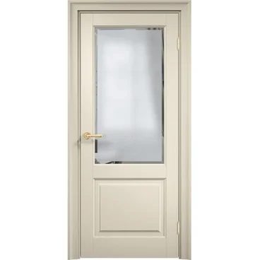 Межкомнатная дверь эмаль Дверцов Алькамо 2 RAL 1013 остеклённая