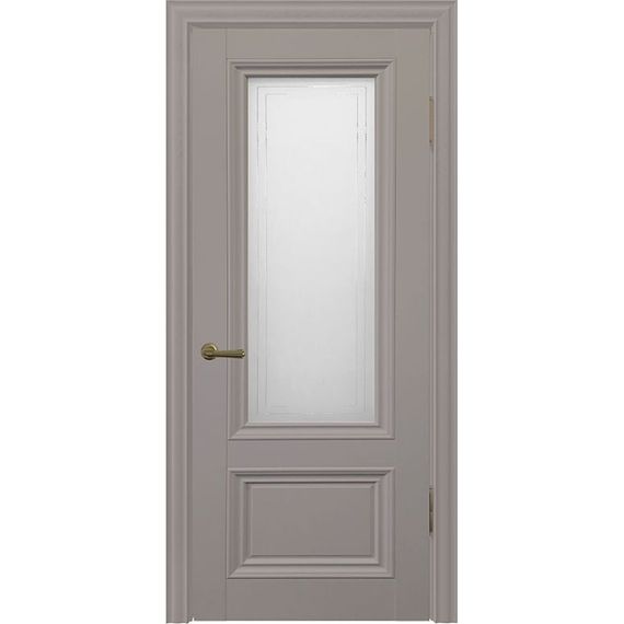 Фото межкомнатной двери экошпон Алтай 802 barhat grey остеклённая