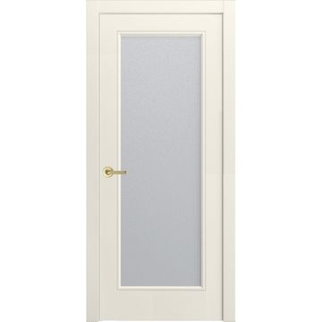 Межкомнатная дверь эмаль Версаль-Ф молочно-белая RAL 9010 со стеклом