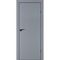 Фото двери ПЭТ P-1 серый матовый кромка ABS черная