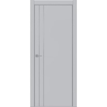 Межкомнатная дверь экошпон Uberture Tamburat 4105 манхеттен кромка алюминиевая матовая глухая