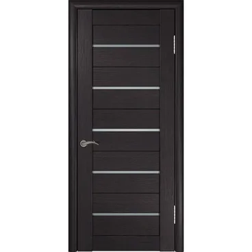 Межкомнатная дверь экошпон Legend ЛУ-22 венге с матовым стеклом