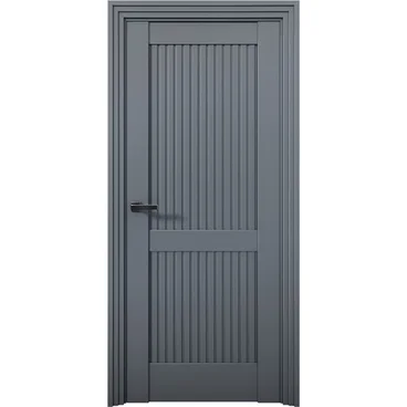 Межкомнатная дверь Никель 2 антрацит глухая