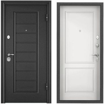 Входная стальная дверь Torex Delta 100 VDM-2 тёмно-серый букле графит D-27 КТ белый