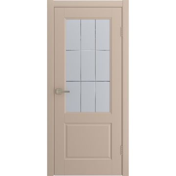 Межкомнатная дверь Патриция латте эмаль со стеклом