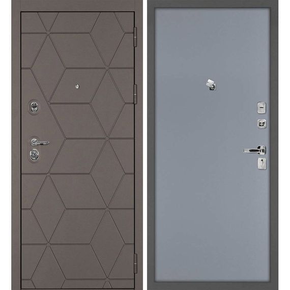 Входная дверь Тетра-181 панель гладкая серая