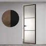 Межкомнатная алюминиевая дверь в скрытом коробе Loft-S 3 стекло матовое бесцветное