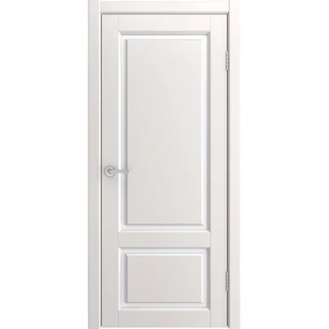 Межкомнатная дверь эмаль Мадрид-2 молочно-белая RAL 9010 со стеклом