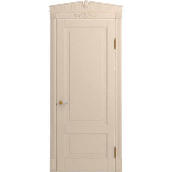 Межкомнатная дверь массив бука Viporte Бьелла ваниль глухая