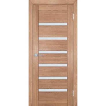 Межкомнатная дверь экошпон Мариам Техно-707 миндаль стекло сатинат белый