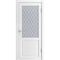 Фото двери экошпон Эмалит 2 белый со стеклом