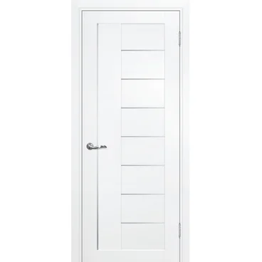 Межкомнатная дверь экошпон Profilo Porte PSC-17 белая стекло сатинат белый