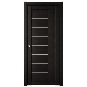 Межкомнатная дверь Марсель эко-шпон тёмный кипарис со стеклом