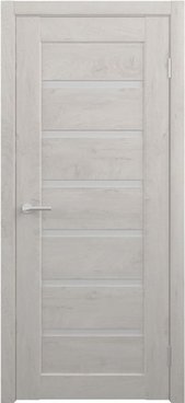 Межкомнатная дверь CPL Мальта дуб снежный стекло матовое