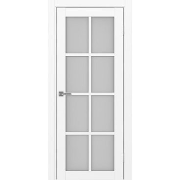 Межкомнатная дверь экошпон Турин 541.2222 белый снежный остеклённая
