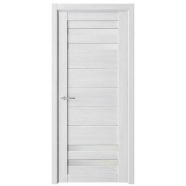 Межкомнатная дверь Пекин эко-шпон кедр снежный со стеклом