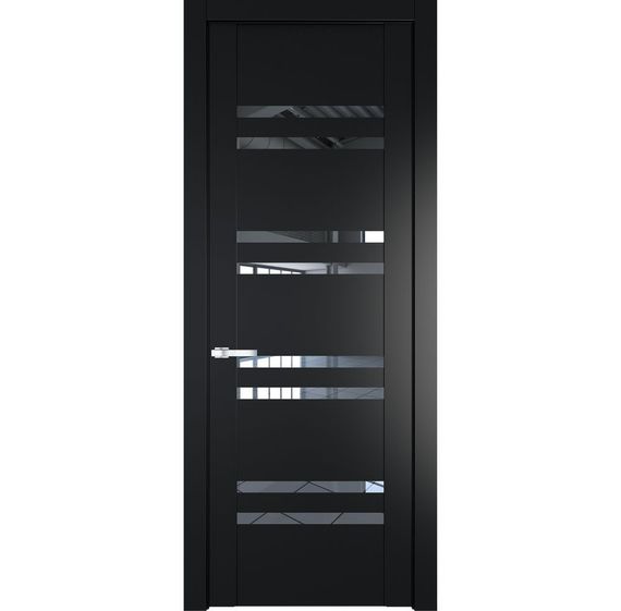 Межкомнатная дверь 1.6P блэк остеклённая