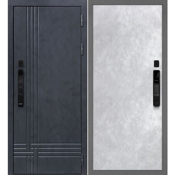 Входная дверь Осло смарт бетон антрацит панель гладкая бетон