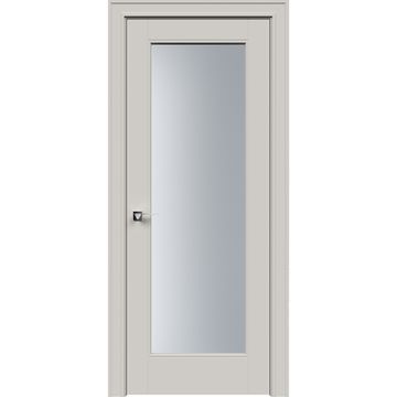 Межкомнатная дверь эмаль Дельта латте со стеклом